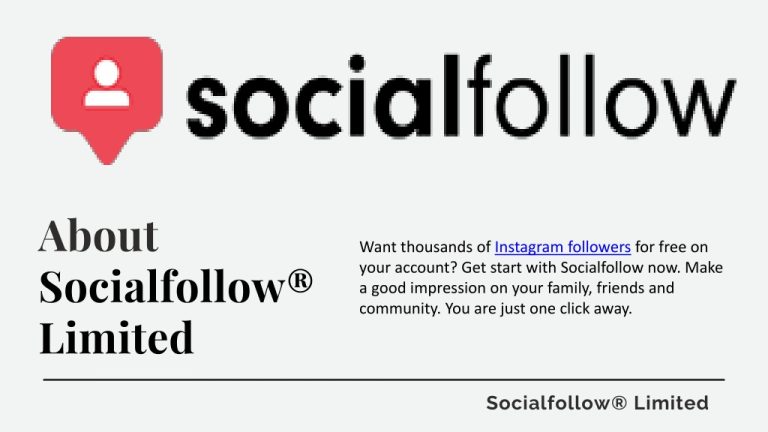 SocialFollow: Turbocharge Your Instagram Presence
